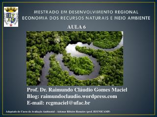 MESTRADO EM DESENVOLVIMENTO REGIONAL ECONOMIA DOS RECURSOS NATURAIS E MEIO AMBIENTE