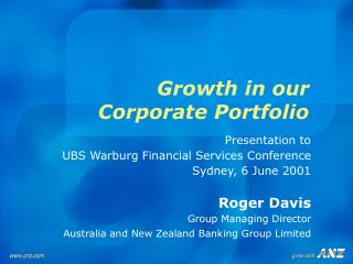 Growth in our Corporate Portfolio