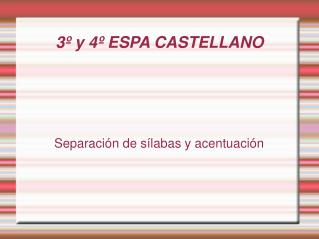 3º y 4º ESPA CASTELLANO