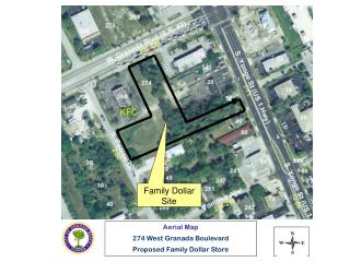Aerial Map 274 West Granada Boulevard Proposed Family Dollar Store