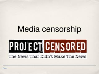 Media censorship