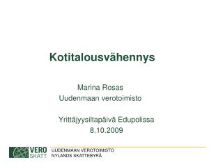 Kotitalousvähennys