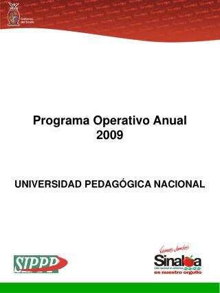 Programa Operativo Anual 2009