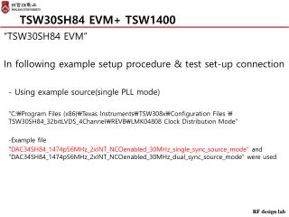 TSW30SH84 EVM+ TSW1400