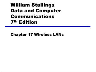William Stallings Data and Computer Communications 7 th Edition