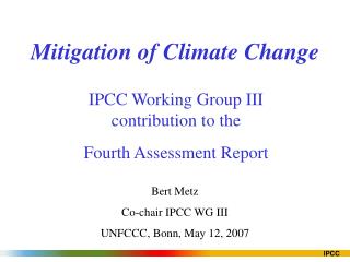 Mitigation of Climate Change