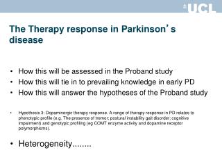 The Therapy response in Parkinson ’ s disease