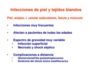 Infecciones de piel y tejidos blandos