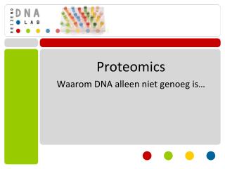 Proteomics Waarom DNA alleen niet genoeg is…