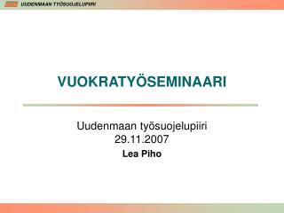 VUOKRATYÖSEMINAARI