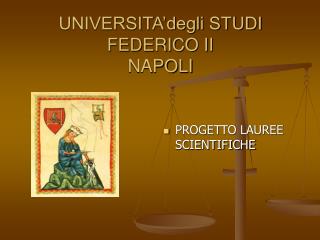 UNIVERSITA’degli STUDI FEDERICO II NAPOLI