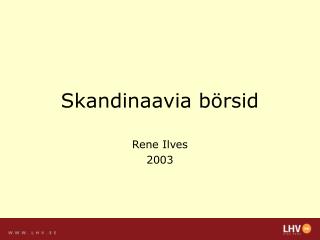 Skandinaavia börsid