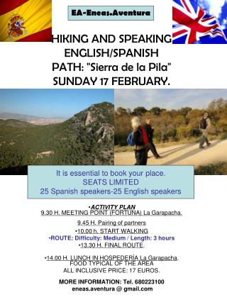HIKING AND SPEAKING ENGLISH/SPANISH PATH: &quot;Sierra de la Pila&quot; SUNDAY 17 FEBRUARY.