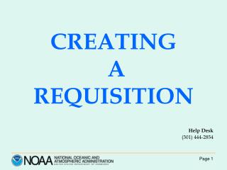 CREATING A REQUISITION