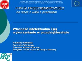 FORUM PRZEDSIĘBIORCZOŚCI na rzecz z walki z piractwem