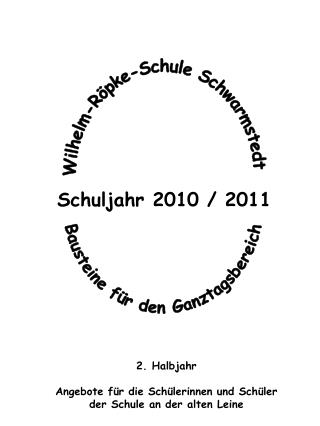 Schuljahr 2010 / 2011