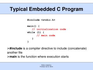 Typical Embedded C Program