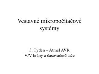 Vestavné mikropočítačové systémy