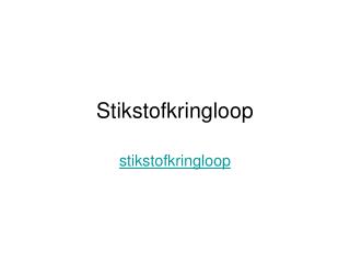 Stikstofkringloop