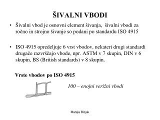ŠIVALNI VBODI