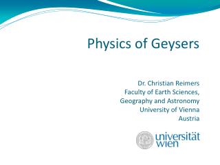 Physics of Geysers