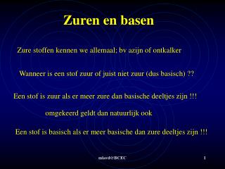 Zuren en basen