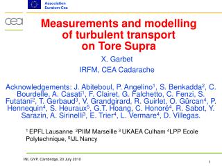 Measurements and modelling of turbulent transport on Tore Supra