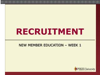 Recruitment