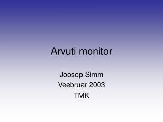 Arvuti monitor