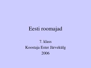 Eesti roomajad