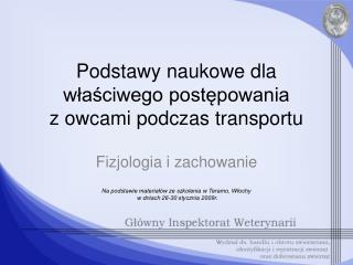 Podstawy naukowe dla właściwego postępowania z owcami podczas transportu