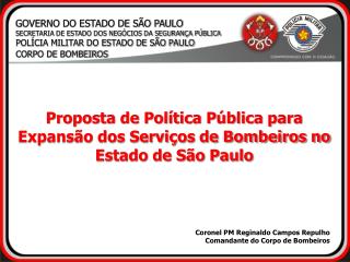 GOVERNO DO ESTADO DE SÃO PAULO SECRETARIA DE ESTADO DOS NEGÓCIOS DA SEGURANÇA PÚBLICA
