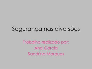 Segurança nas diversões