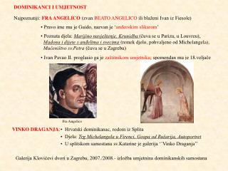 DOMINIKANCI I UMJETNOST