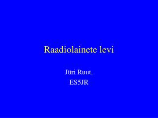 Raadiolainete levi