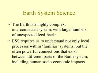 Earth System Science