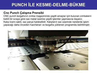 Cnc Punch Çalışma Prensibi