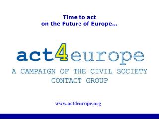 Time to act on the Future of Europe…