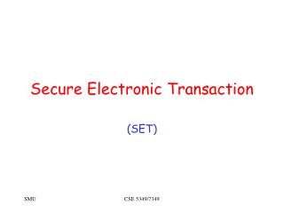 Secure Electronic Transaction