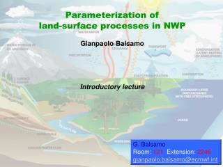 Parameterization of land-surface processes in NWP