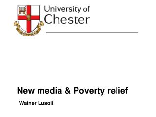 New media &amp; Poverty relief
