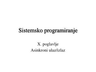 Sistemsko programiranje