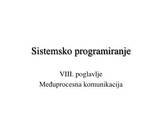 Sistemsko programiranje