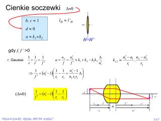 Cienkie soczewki