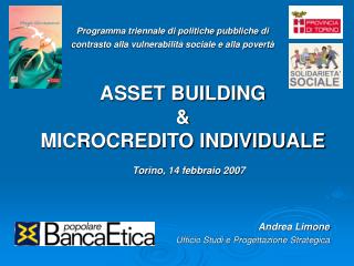 ASSET BUILDING &amp; MICROCREDITO INDIVIDUALE