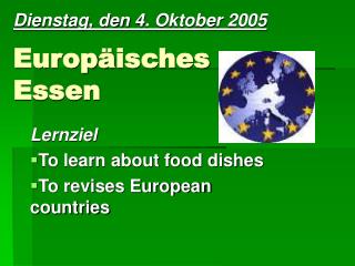 Europ ä isches Essen