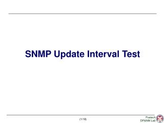 SNMP Update Interval Test