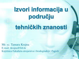 Izvori informacija u području tehničkih znanosti