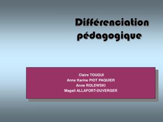 Différenciation pédagogique