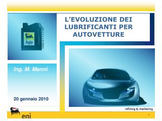 L’EVOLUZIONE DEI LUBRIFICANTI PER AUTOVETTURE